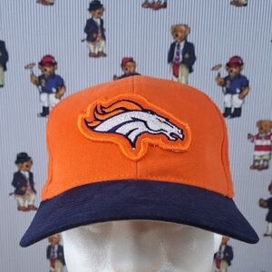 Vintage Denver Broncos Stater NFL Proline raised logo orange & blue football hat